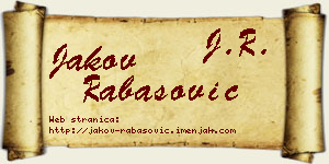 Jakov Rabasović vizit kartica